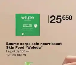 Monoprix WELEDA Baume corps soin nourrissant Skin Food offre