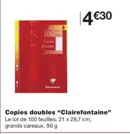 Monoprix CLAIREFONTAINE Copies doubles offre