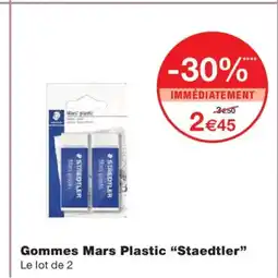 Monoprix STAEDTLER Gommes Mars Plastic offre