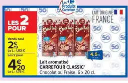 Carrefour CARREFOUR CLASSIC Lait aromatisé offre