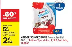 Carrefour KINDER Schokobons offre