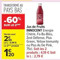 Carrefour INNOCENT Jus de Fruits offre
