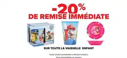 Carrefour Sur toute la vaisselle enfant offre