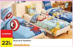 Carrefour NICKELODEON Parure de lit PawPatrol offre