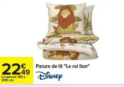 Carrefour DISNEY Parure de lit Le roi lion offre