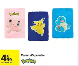 Carrefour Carnet A5 peluche offre