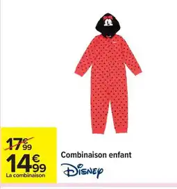 Carrefour DISNEY Combinaison enfant offre