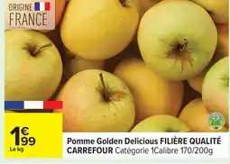 Carrefour FILIÈRE QUALITÉ CARREFOUR Pomme Golden Delicious offre
