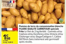 Carrefour FILIÈRE QUALITÉ CARREFOUR Pomme de terre de consommation blanche offre