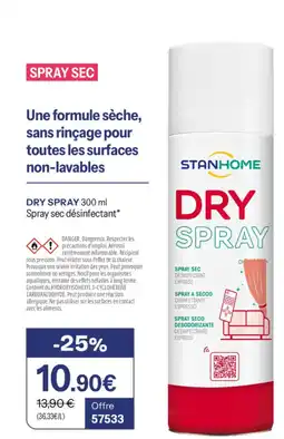 Stanhome Dry spray spray sec désinfectant offre