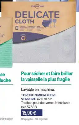 Stanhome Torchon microfibre verrerie offre