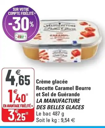 G20 Crème glacée recette caramel beurre offre