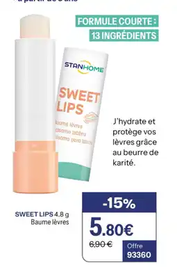 Stanhome Sweet lips offre