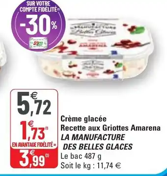 G20 Crème glacée recette aux griottes amarena offre