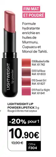 Stanhome Lightweight lip powder lipstick offre