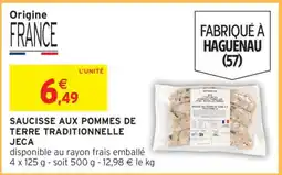 Intermarché SAUCISSE AUX POMMES DE TERRE TRADITIONNELLE JECA offre