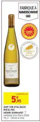 Intermarché AOP VIN D'ALSACE RIESLING HENRI EHRHART offre