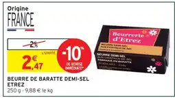 Intermarché BEURRE DE BARATTE DEMI-SEL ETREZ offre