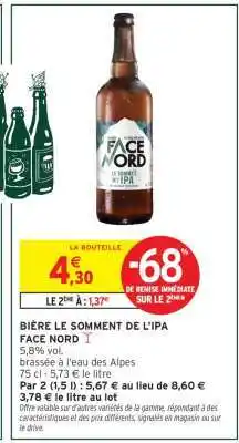 Intermarché BIÈRE LE SOMMENT DE L'IPA FACE NORD offre