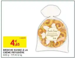 Intermarché BRIOCHE SUISSE À LA CRÈME PÂTISSIÈRE offre