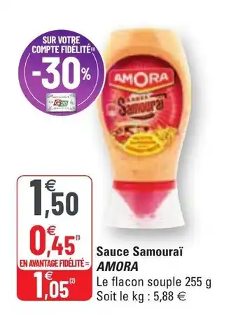 G20 Sauce Samouraï amora offre