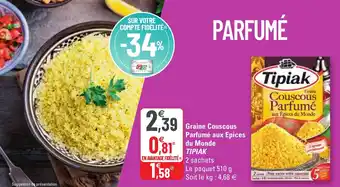 G20 Couscous parfumé aux epices du monde offre