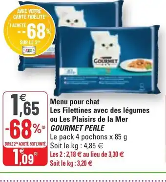 G20 MEnu pour chat les filettines avec des legumes offre