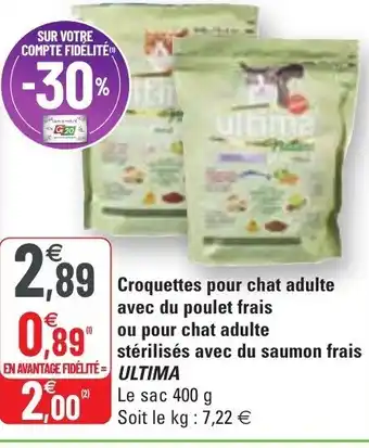 G20 Croquettes pour chat adulte avec du poulet frais offre