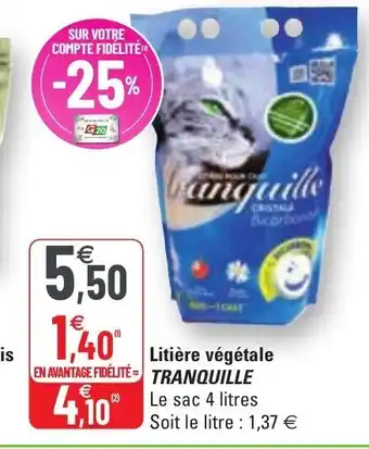 Litière végétale tranquille