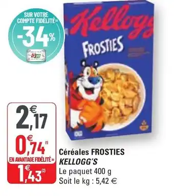 G20 Cereales frosties kellogg's offre