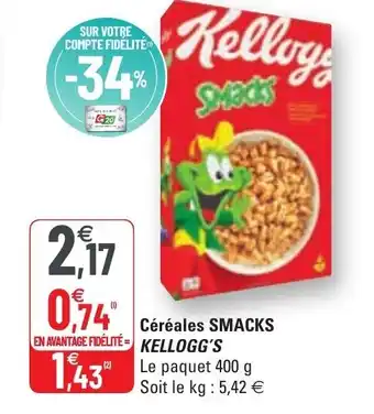 G20 Cereales smacks offre