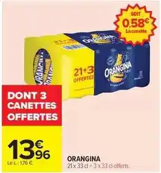 Carrefour Orangina - 21x33cl offre