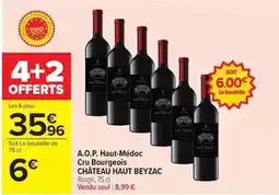 Carrefour Chateau haut beyzac - a.o.p. haut-médoc cru bourgeois offre