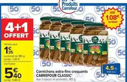 Carrefour Carrefour classic - cornichons extra-fins croquants offre