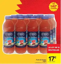Carrefour Cirio - purée de tomates offre
