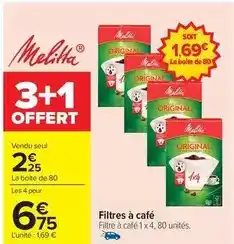 Carrefour Melitta - filtres à café offre