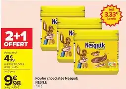 Carrefour Nestlé - poudre chocolatée nesquik offre