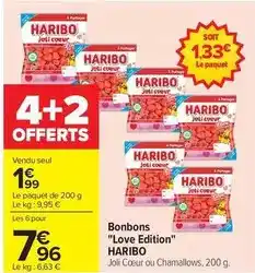 Carrefour Haribo - bonbons love edition offre