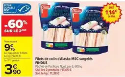 Carrefour Findus - filets de colin d'alaska msc surgelés offre