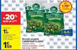 Carrefour Carrefour classic - brocolis surgelés offre