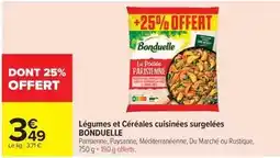 Carrefour Bonduelle - légumes et céréales cuisinées surgelées offre