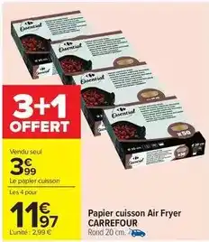 Carrefour Carrefour - papier cuisson air fryer offre