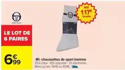 Carrefour Sergio tacchini - mi-chaussettes de sport homme offre