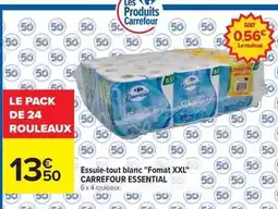 Carrefour Carrefour - essuie-tout blanc format xxl essential offre