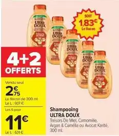 Carrefour Garnier - shampooing ultra doux offre