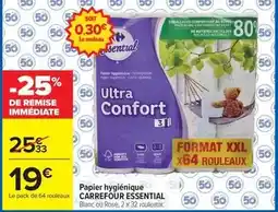 Carrefour Carrefour - papier hygiénique essential offre