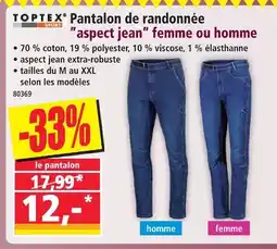Norma Toplex sport pantalon de randonnée aspect jean homme offre