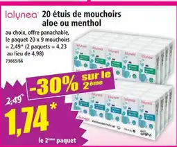Norma Kaynea 20 étuis de mouchoirs aloe ou menthol offre