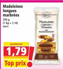 Norma Pâtisserie tradition madeleines longues marbrées offre