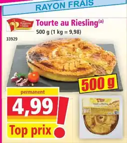 Norma Les régions à table tourte au riesling offre
